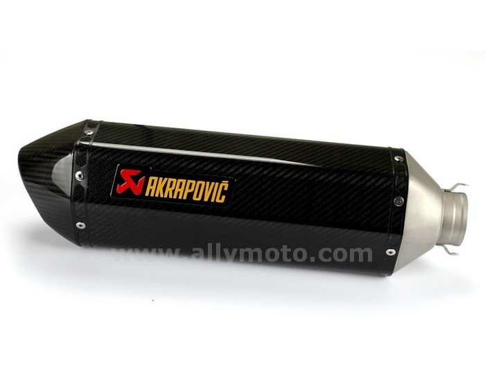 Carbon fiber 51mm Exhaust Muffler with Sticker for Most motorcycle